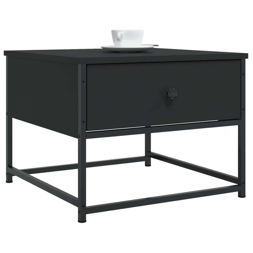 Tavolino da Salotto Nero 51x51x40 cm in Legno Multistrato 833975