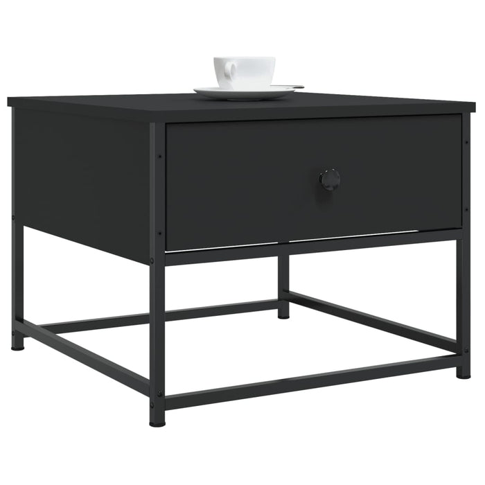 Tavolino da Salotto Nero 51x51x40 cm in Legno Multistrato 833975