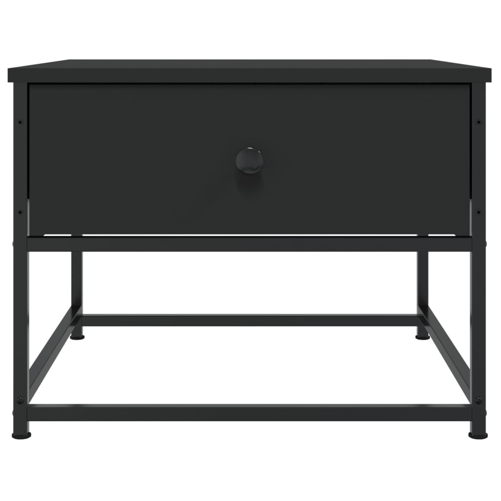 Tavolino da Salotto Nero 51x51x40 cm in Legno Multistrato 833975