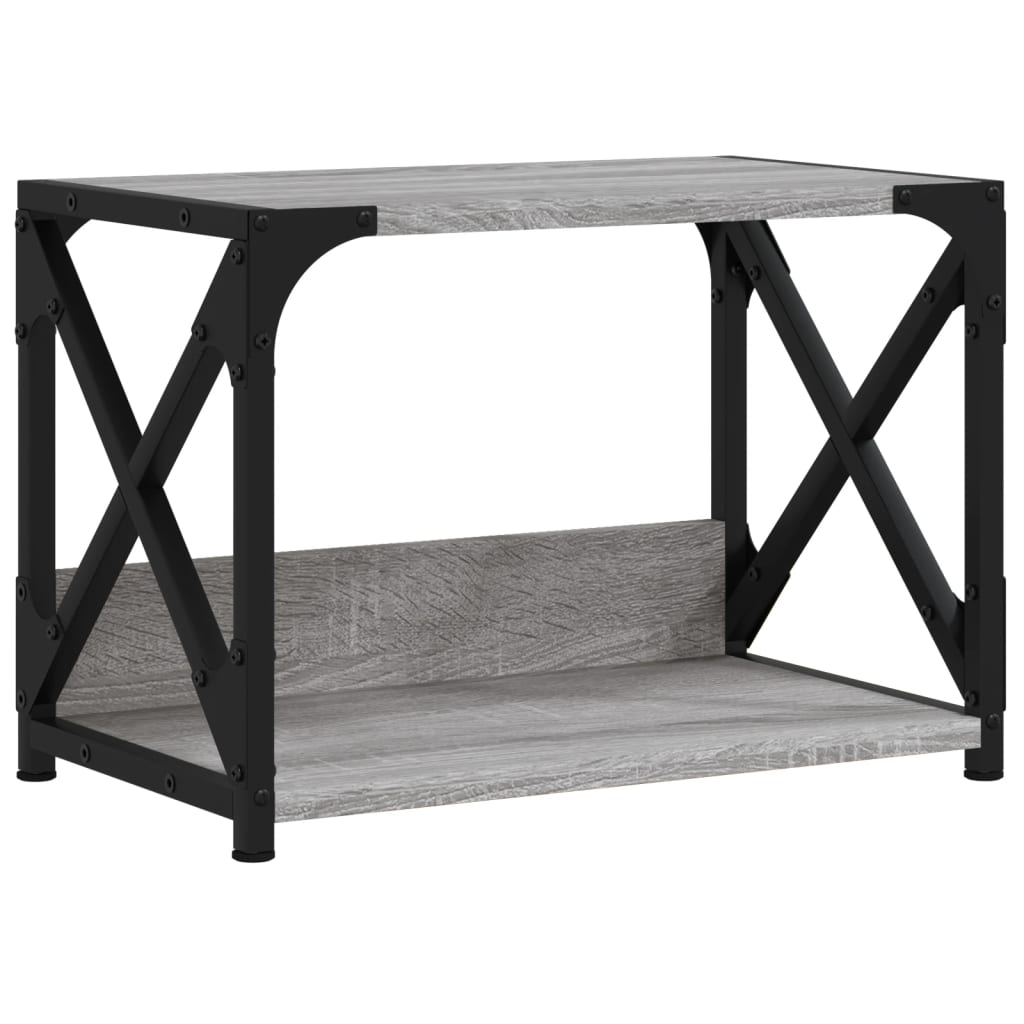 Supporto Stampante 2 Piani Grigio Sonoma 44x26x31,5 Multistrato 833983