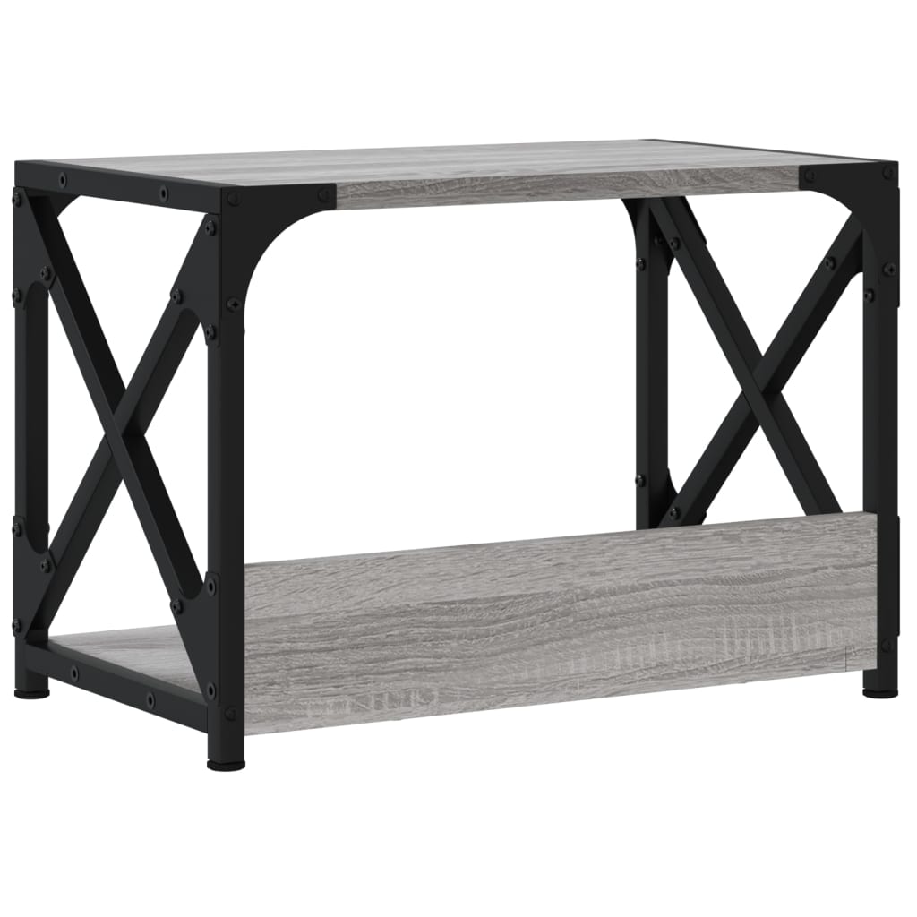 Supporto per stampante da tavolo per ufficio a 2 livelli Sonoma 44 x 26 x 315 cm grigio 02_0044798