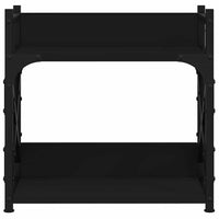 Supporto per Stampante 2 Livelli Nero 40x20x40 cm Multistrato 833990
