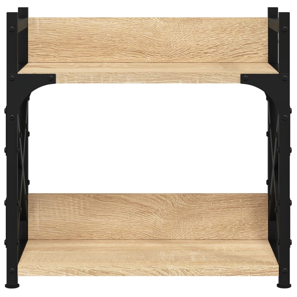 Supporto Stampante 2 Piani Rovere Sonoma 40x20x40cm Multistrato 833991