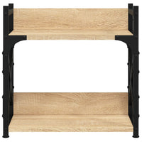 Supporto Stampante 2 Piani Rovere Sonoma 40x20x40cm Multistrato 833991