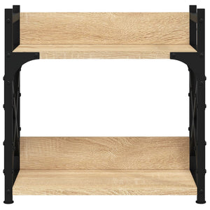 Supporto Stampante 2 Piani Rovere Sonoma 40x20x40cm Multistrato 833991