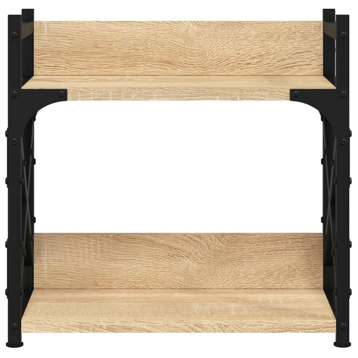 Supporto Stampante 2 Piani Rovere Sonoma 40x20x40cm Multistrato 833991