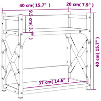 Supporto per stampante tavolo ufficio 2 livelli sonoma 40 x 20 x 40 cm marrone 02_0044793