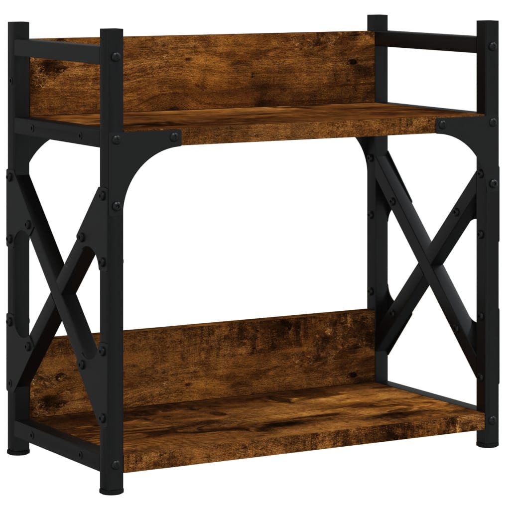 Supporto per stampante da tavolo per ufficio a 2 livelli 40 x 20 x 40 cm marrone 02_0044784