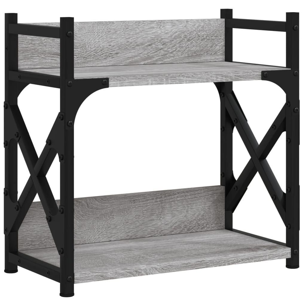 Supporto per stampante da tavolo per ufficio a 2 livelli Sonoma 40 x 20 x 40 cm grigio 02_0044794