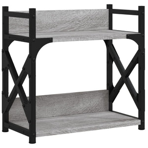 Supporto per stampante da tavolo per ufficio a 2 livelli Sonoma 40 x 20 x 40 cm grigio 02_0044794