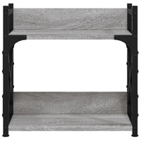 Supporto Stampante 2 Piani Grigio Sonoma 40x20x40cm Multistrato 833993