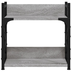 Supporto per stampante da tavolo per ufficio a 2 livelli Sonoma 40 x 20 x 40 cm grigio 02_0044794