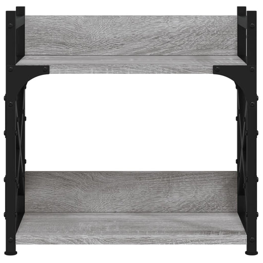 Supporto per stampante da tavolo per ufficio a 2 livelli Sonoma 40 x 20 x 40 cm grigio 02_0044794