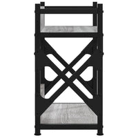 Supporto Stampante 2 Piani Grigio Sonoma 40x20x40cm Multistrato 833993