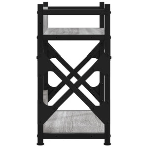 Supporto Stampante 2 Piani Grigio Sonoma 40x20x40cm Multistrato 833993