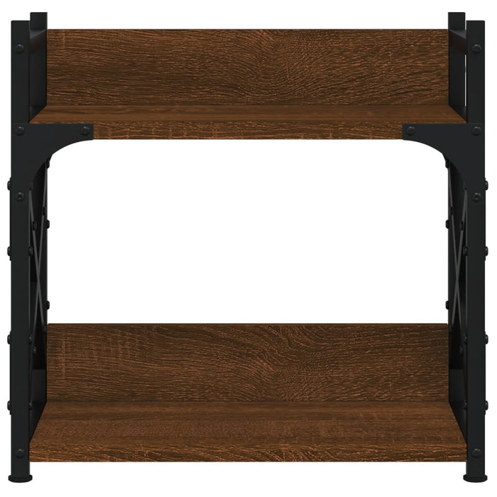 Supporto per stampante da tavolo per ufficio a 2 livelli 40 x 20 x 40 cm marrone 02_0044785