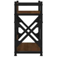 Supporto per stampante da tavolo per ufficio a 2 livelli 40 x 20 x 40 cm marrone 02_0044785