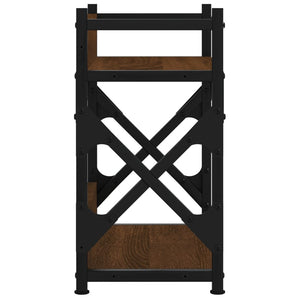 Supporto per stampante da tavolo per ufficio a 2 livelli 40 x 20 x 40 cm marrone 02_0044785