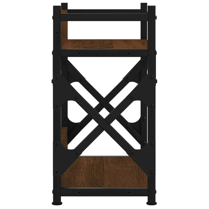 Supporto per stampante da tavolo per ufficio a 2 livelli 40 x 20 x 40 cm marrone 02_0044785