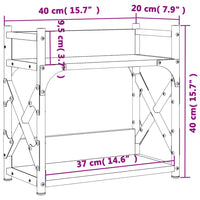 Supporto per stampante da tavolo per ufficio a 2 livelli 40 x 20 x 40 cm marrone 02_0044785