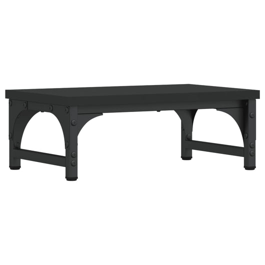 Supporto per monitor da tavolo mobile da scrivania 37 x 23 x 14 cm in legno ingegnerizzato nero 02_0044858