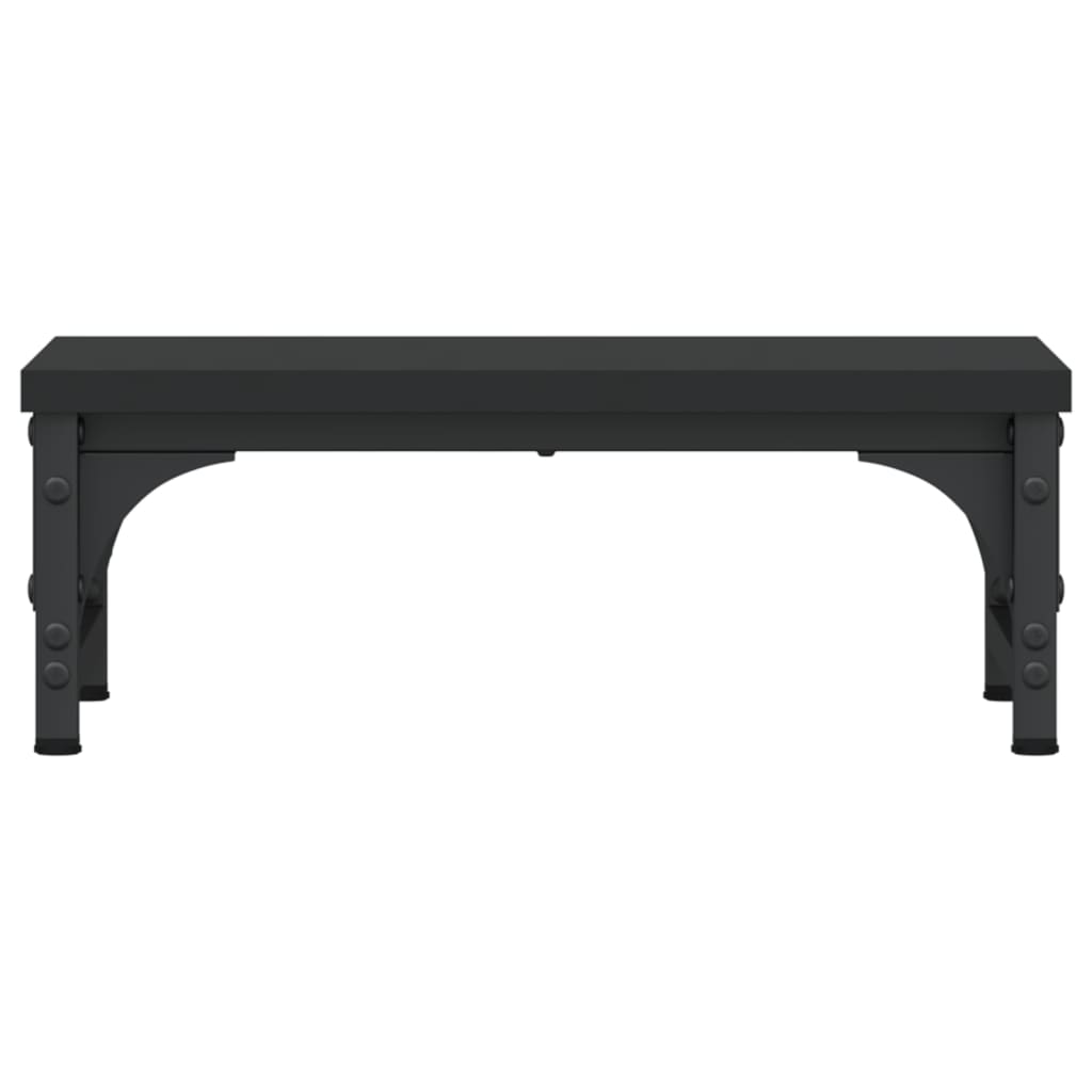 Supporto per monitor da tavolo mobile da scrivania 37 x 23 x 14 cm in legno ingegnerizzato nero 02_0044858