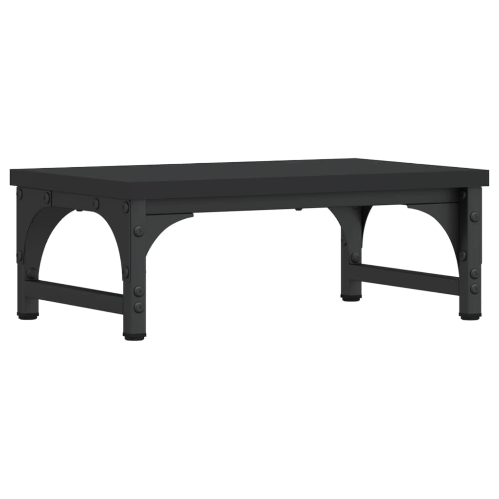 Supporto per monitor da tavolo mobile da scrivania 37 x 23 x 14 cm in legno ingegnerizzato nero 02_0044858