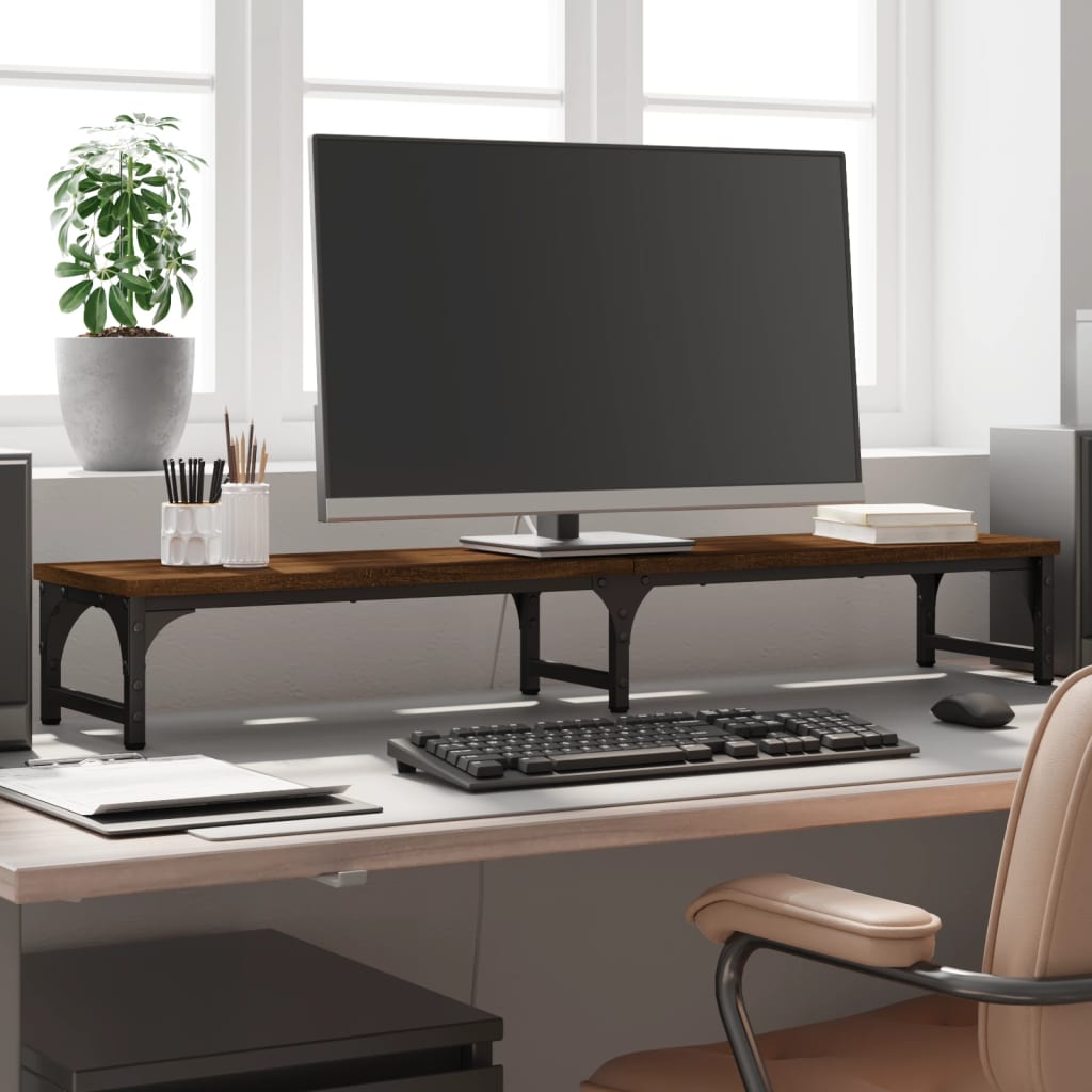 Supporto Monitor Rovere Marrone 105x23x15,5cm Legno Multistrato 834014