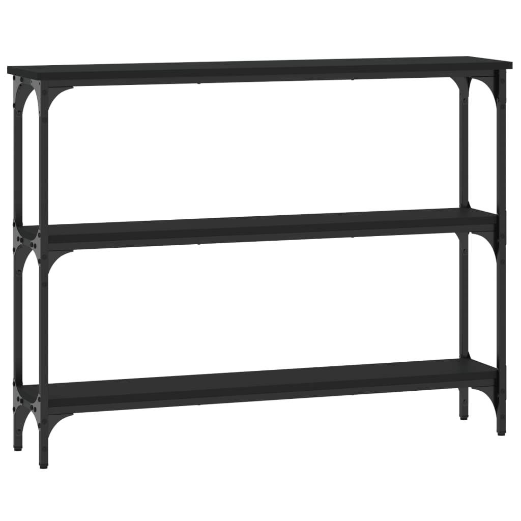 Tavolino Consolle-Tavolino da soggiorno-Tavolo Nero 100x22,5x75 cm in Legno Multistrato