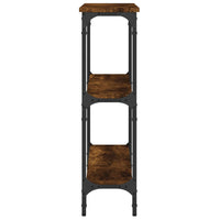 Tavolino Consolle-Tavolino da soggiorno-Tavolo Rovere Fumo 100x22,5x75 cm Legno Multistrato