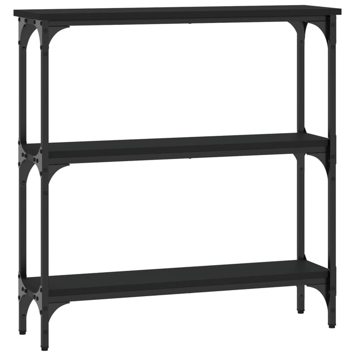Tavolino Consolle-Tavolino da soggiorno-Tavolo Nero 75x22,5x75 cm in Legno Multistrato