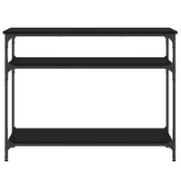 Tavolino Consolle Nero 100x29x75 cm in Legno Multistrato 834035