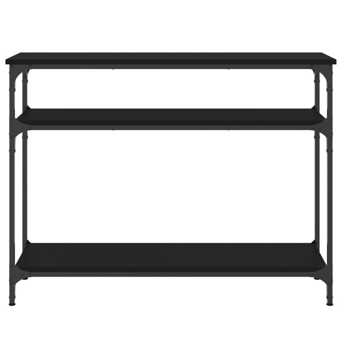 Tavolino Consolle Nero 100x29x75 cm in Legno Multistrato 834035