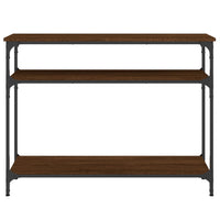 Tavolino Consolle Rovere Marrone 100x29x75 cm Legno Multistrato