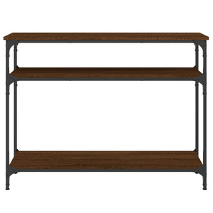 Tavolino Consolle Rovere Marrone 100x29x75 cm Legno Multistrato