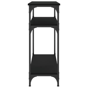 Tavolino Consolle Nero 75x29x75 cm in Legno Multistrato 834040