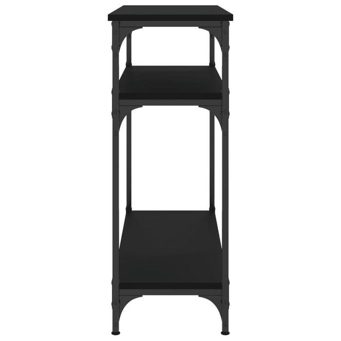Tavolino Consolle Nero 75x29x75 cm in Legno Multistrato 834040