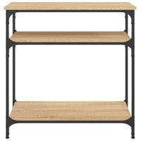 Tavolino Consolle Rovere Sonoma 75x29x75cm in Legno Multistrato 834041