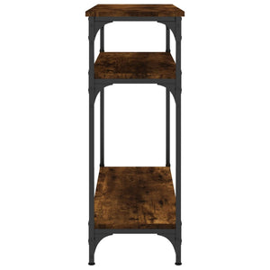 Tavolino Consolle Rovere Fumo 75x29x75 cm in Legno Multistrato 834042
