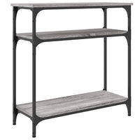 Tavolino Consolle-Tavolino da soggiorno-Tavolo Grigio Sonoma 75x29x75cm in Legno Multistrato