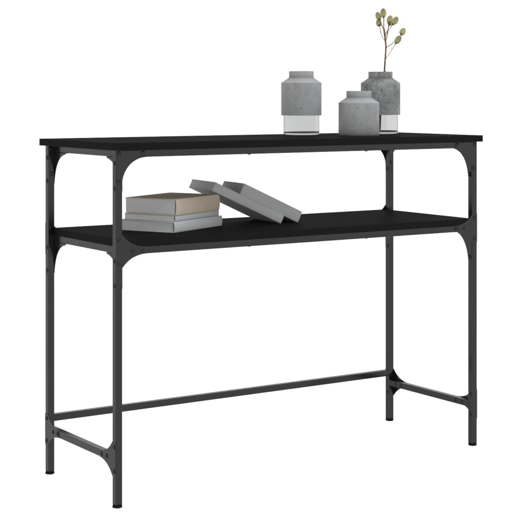 Tavolino Consolle-Tavolino da soggiorno-Tavolo Nero 100x35,5x75 cm in Legno Multistrato 698871
