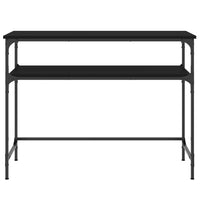 Tavolino Consolle Nero 100x35,5x75 cm in Legno Multistrato 834045