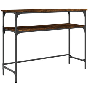 Tavolino Consolle-Tavolino da soggiorno-Tavolo Rovere Fumo 100x35,5x75cm Legno Multistrato