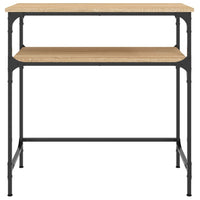 Tavolino Consolle Rovere Sonoma 75x35,5x75cm Legno Multistrato