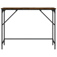 Tavolo Consolle Rovere Fumo 100x32x75 cm Legno Multistrato 834057