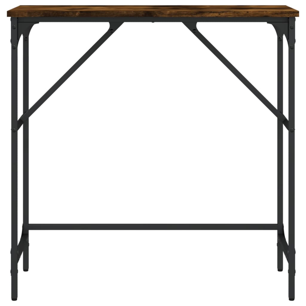 Tavolino Consolle Rovere Fumo 75x32x75 cm in Legno Multistrato 834062