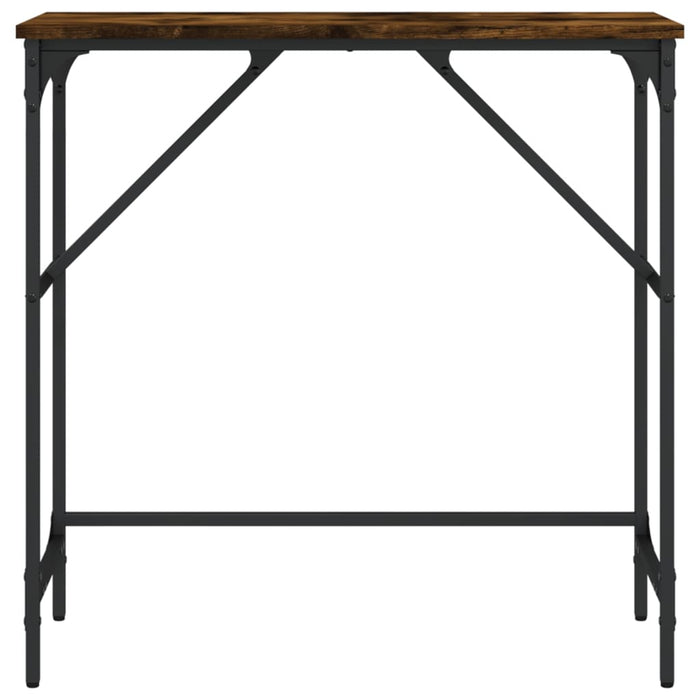 Tavolino Consolle Rovere Fumo 75x32x75 cm in Legno Multistrato 834062