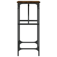 Tavolino Consolle-Tavolino da soggiorno-Tavolo Rovere Fumo 75x32x75 cm in Legno Multistrato