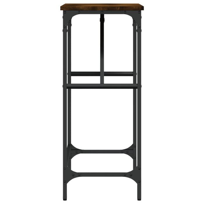 Tavolino Consolle-Tavolino da soggiorno-Tavolo Rovere Fumo 75x32x75 cm in Legno Multistrato