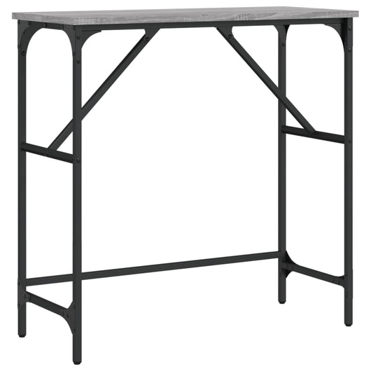 Tavolino Consolle-Tavolino da soggiorno-Tavolo Grigio Sonoma 75x32x75cm in Legno Multistrato